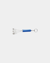Custom light-up 3-in-1 charging cable with keychain - Royal (Ryl)