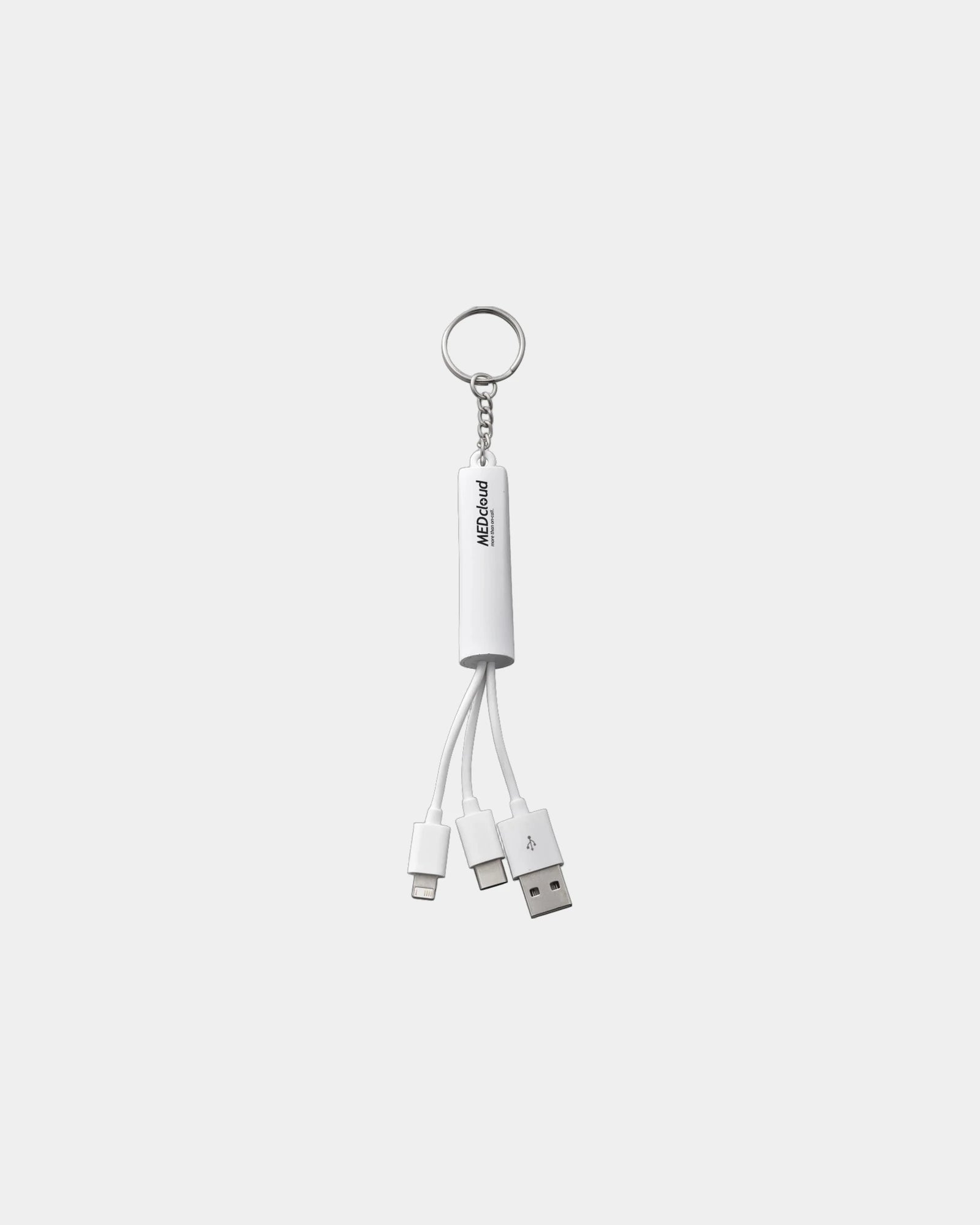Custom light-up 3-in-1 charging cable with keychain - 31