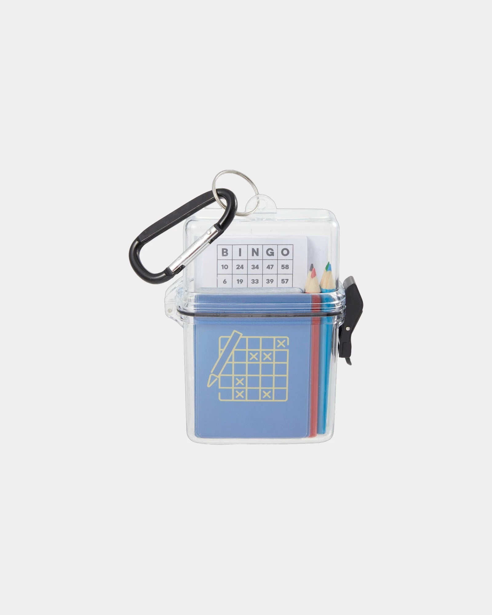 Custom travel bingo game set with carabiner clip - 2