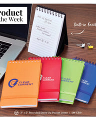 Custom recycled stand up pocket jotter 3" x 5" - 10