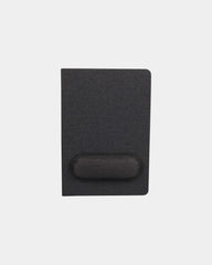 Custom recycled mouse pad bound notebook, 5.5" x 8.5" - Black (Bk)