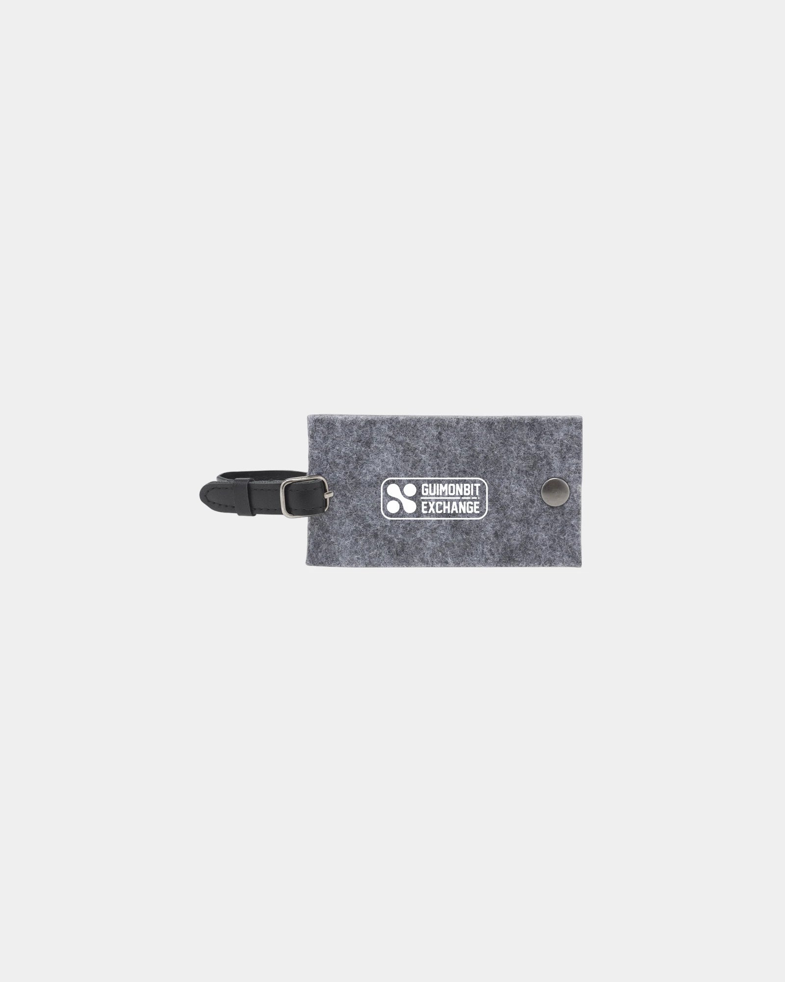 Custom recycled felt luggage tag with snap window - 3
