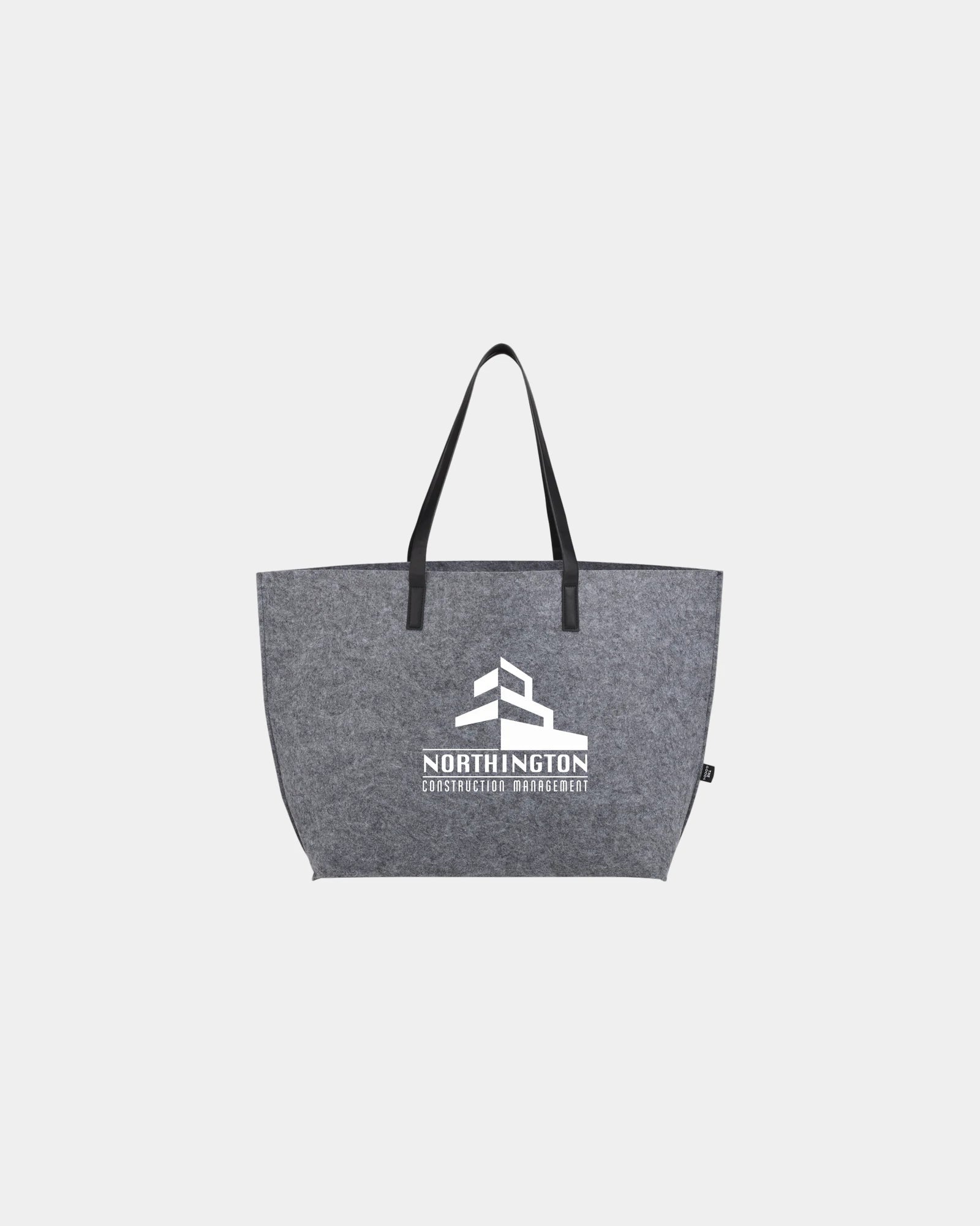 Custom recycled felt shoulder tote bag - 4