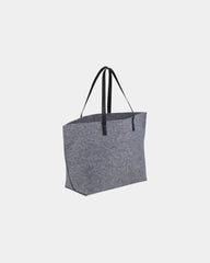 Custom recycled felt shoulder tote bag - 2