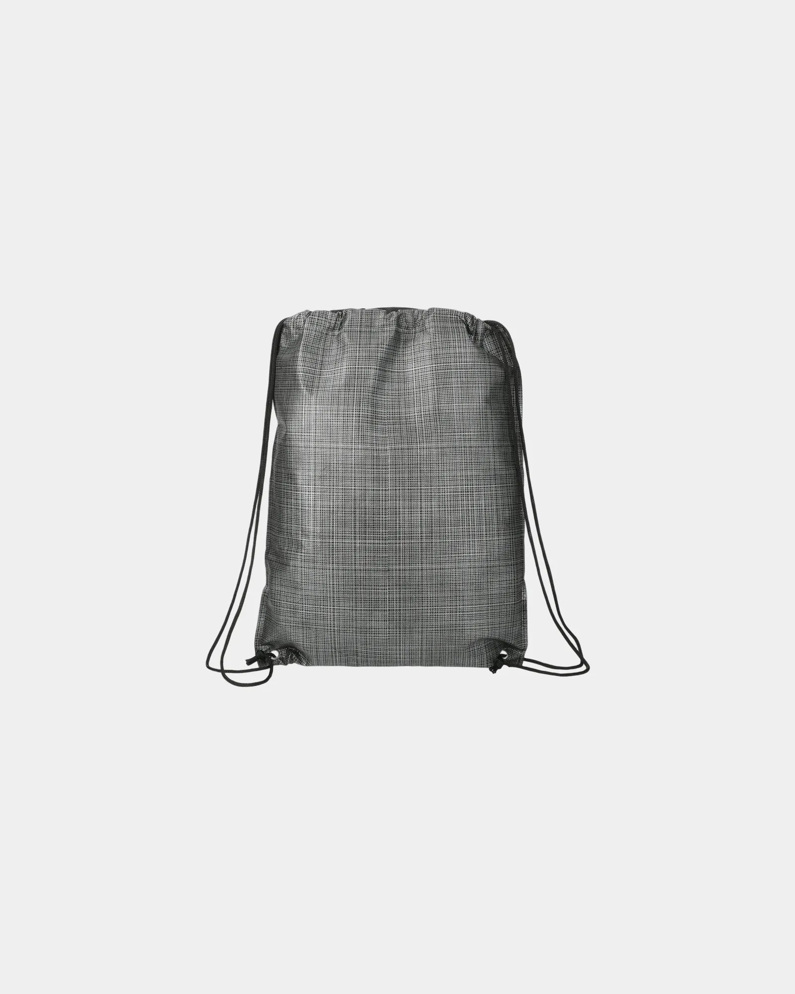 Custom polypropylene cross-weave drawstring bag 16.5x13 - Black (Bk)