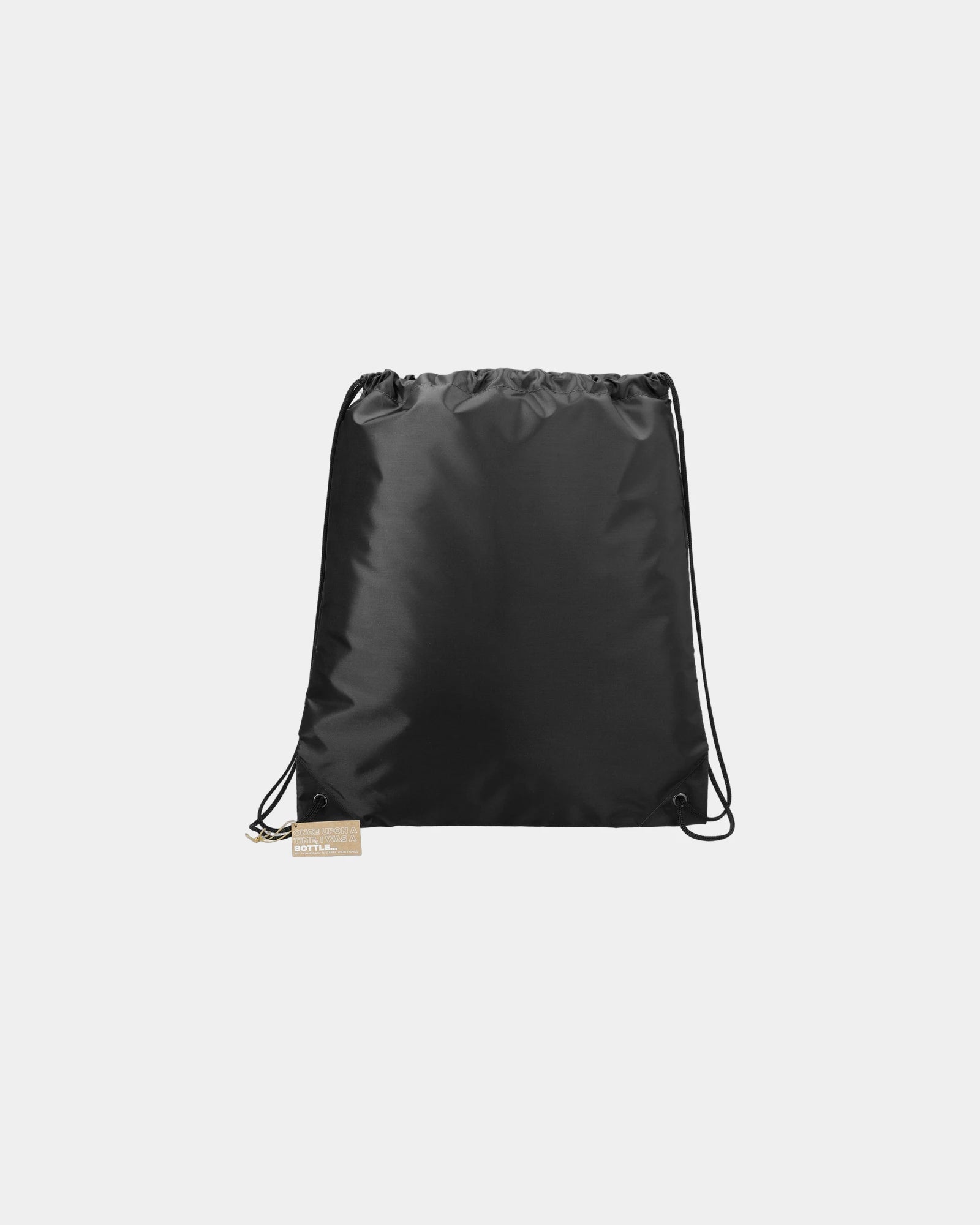Custom RPET drawstring bag 16.5" x 14.25" recycled - Black (Bk)