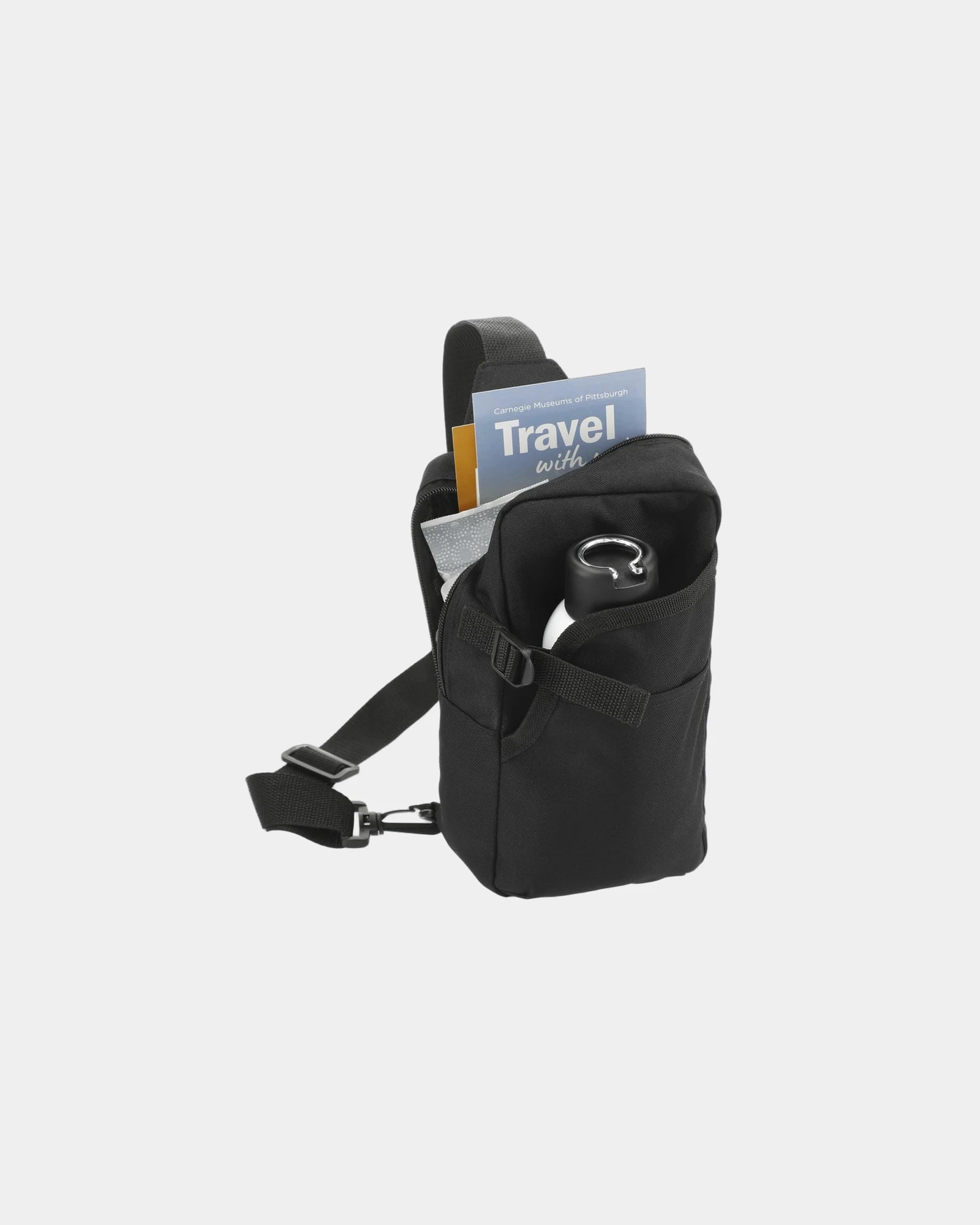 Custom polycanvas hydration sling bag with bottle pocket - 5