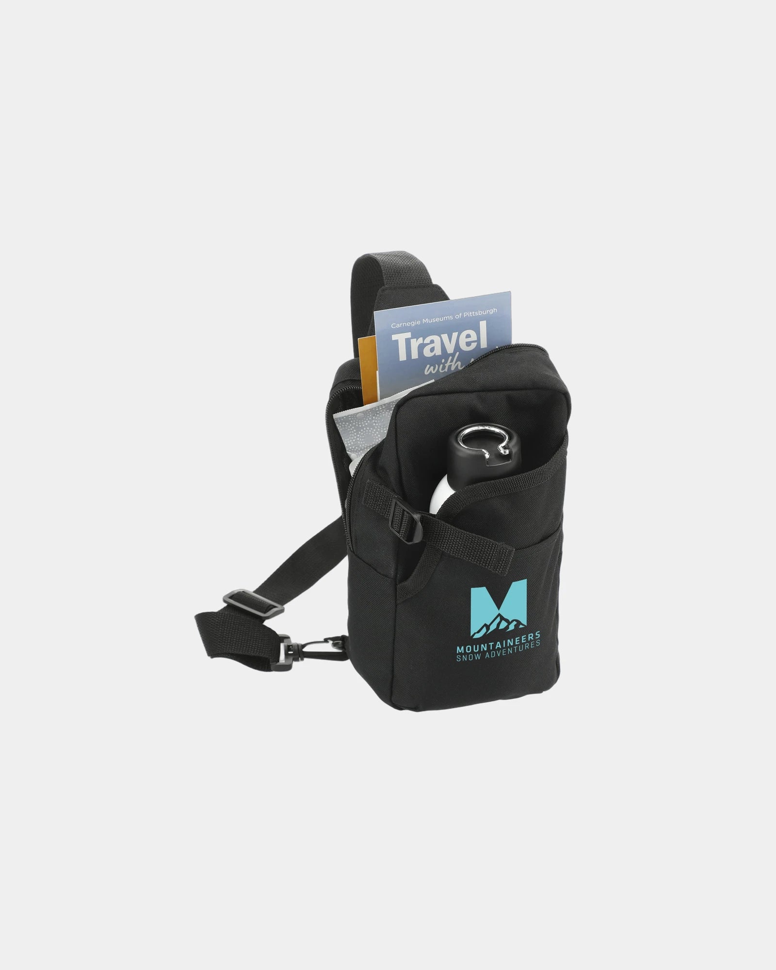 Custom polycanvas hydration sling bag with bottle pocket - 10