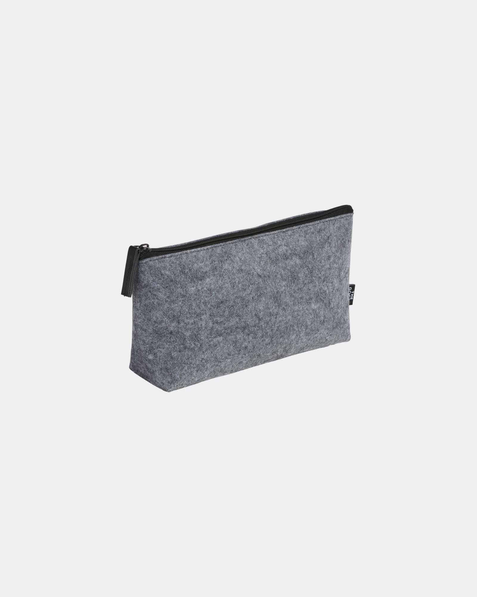 Custom recycled felt zippered pouch 8.5 inches - 1