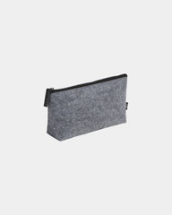 Custom recycled felt zippered pouch 8.5 inches - 1