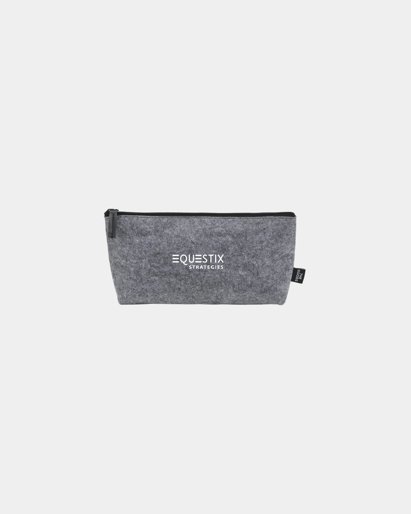 Custom recycled felt zippered pouch 8.5 inches - 3