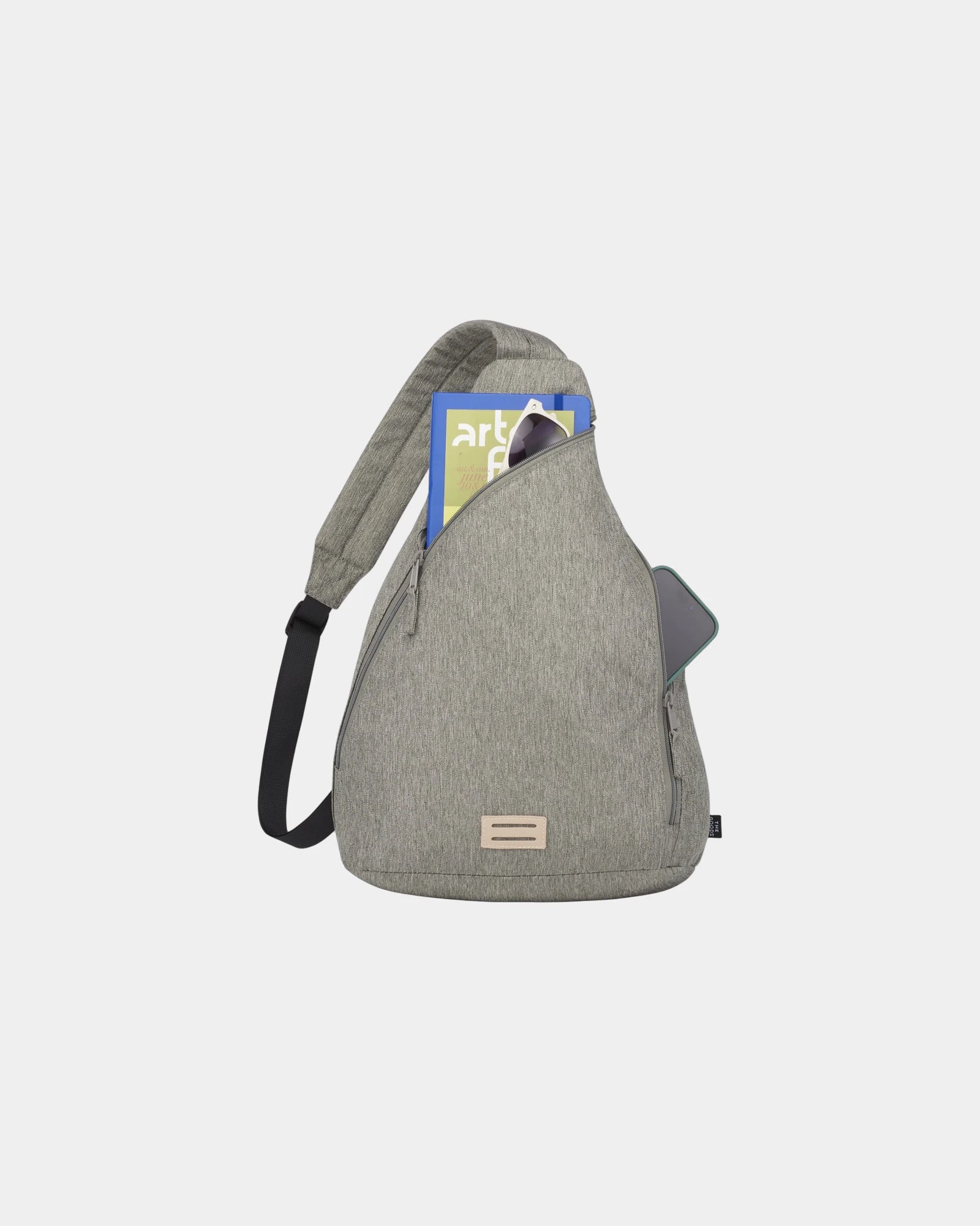 Custom RPET sling bag with front zip pocket - 1