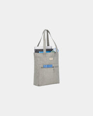 Custom recycled polyester laptop tote bag with pocket - 8