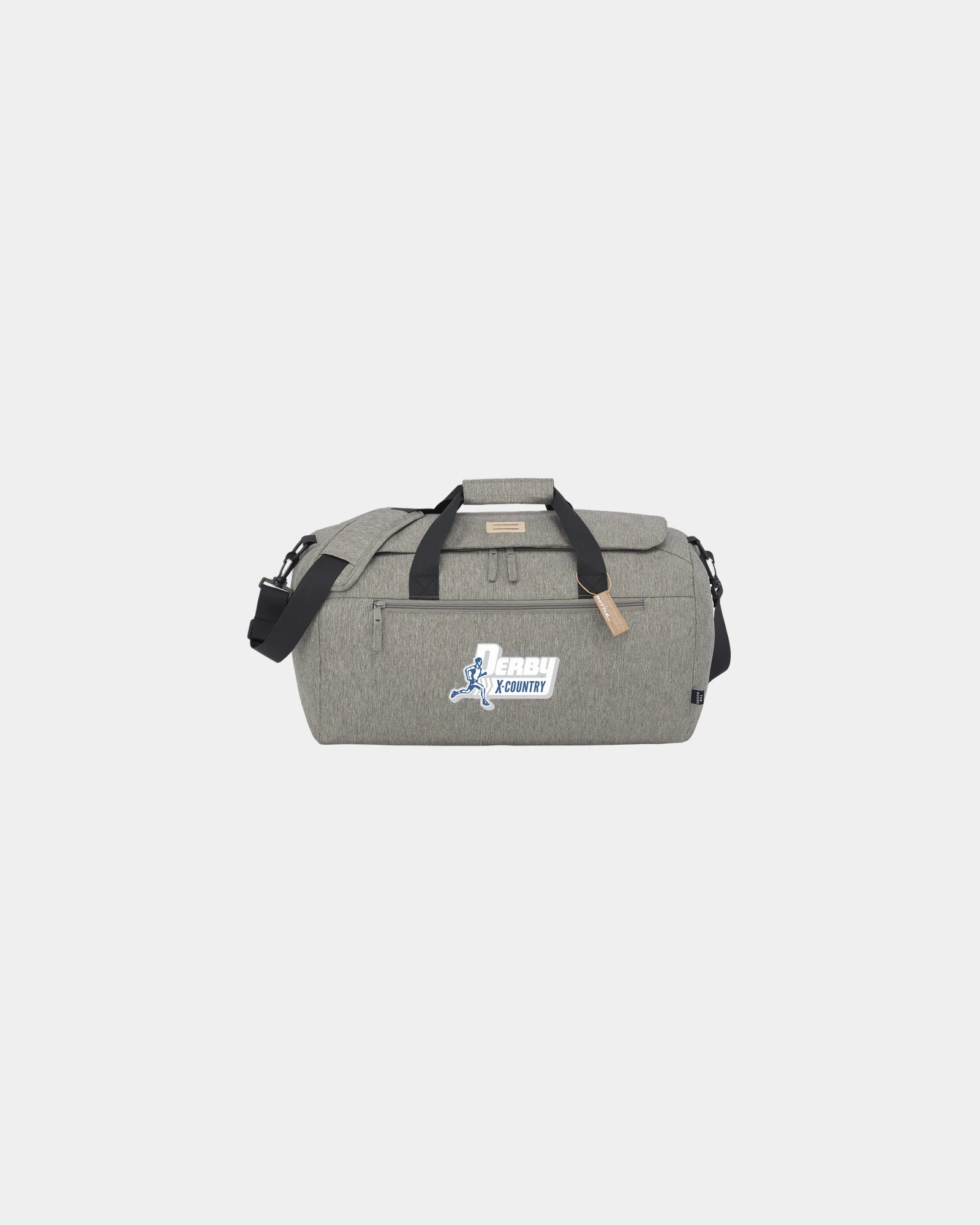 Custom recycled roll duffel bag with shoulder strap - 10