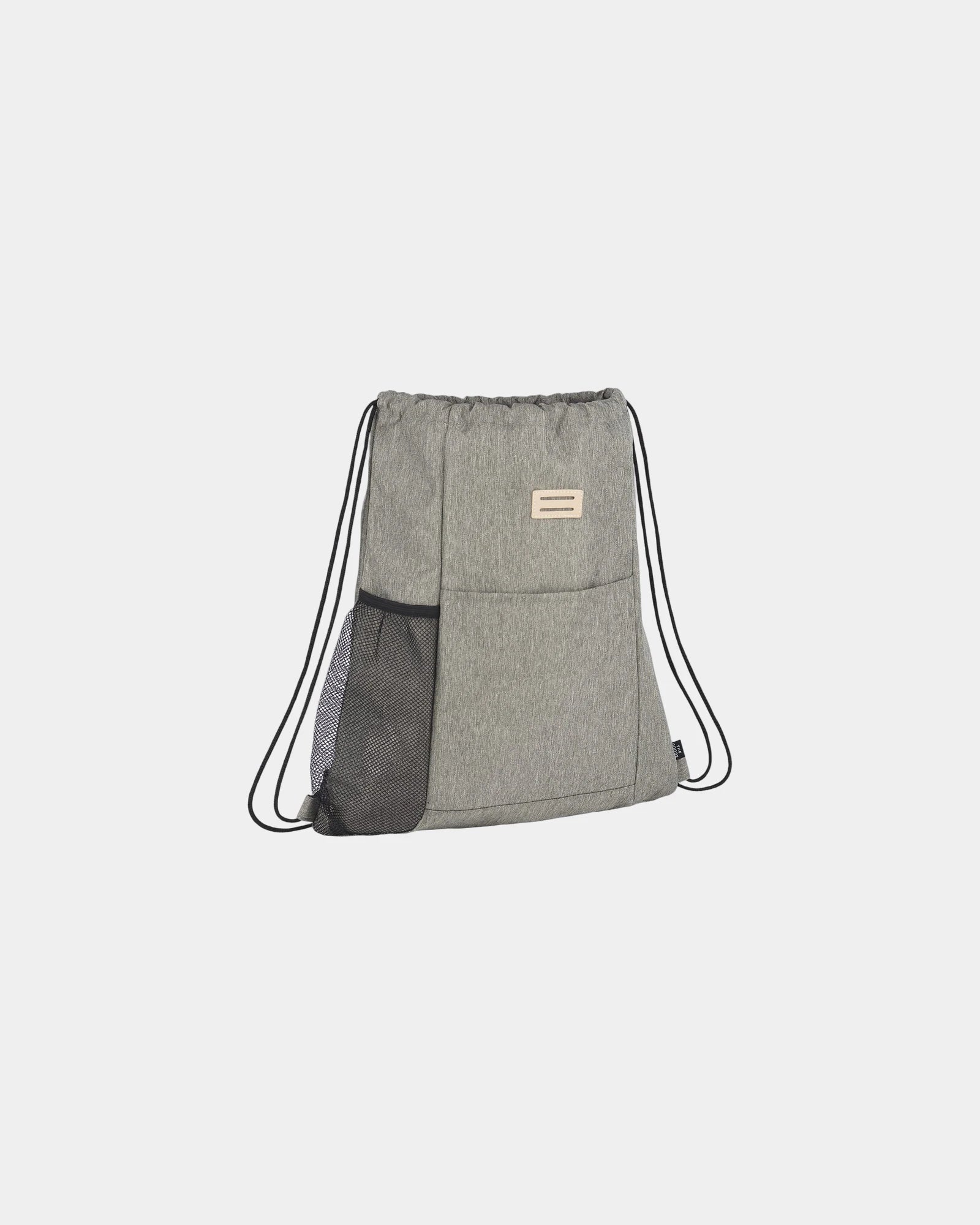 Custom recycled RPET drawstring bag with lash tab - 7