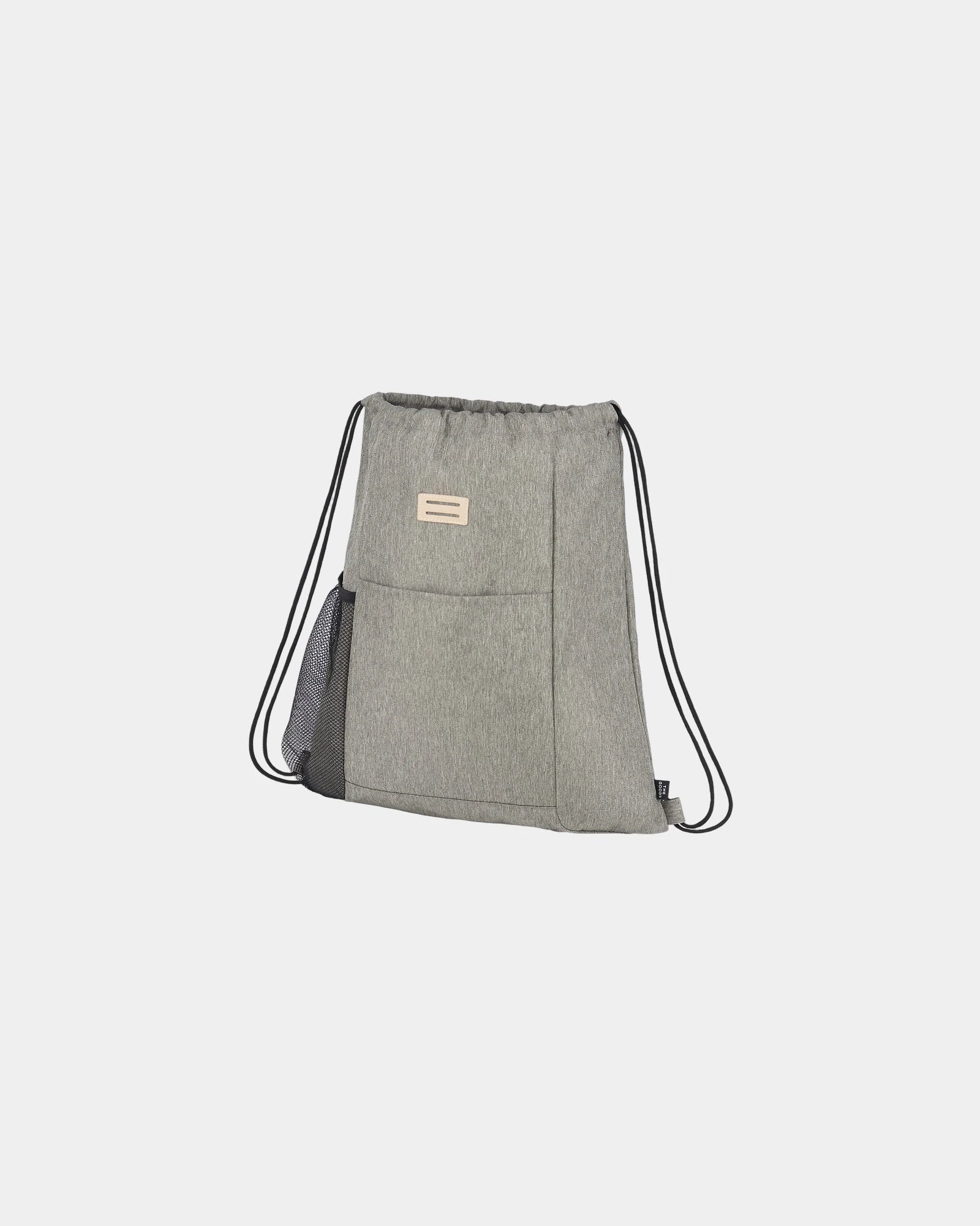 Custom recycled RPET drawstring bag with lash tab - 4