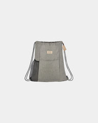 Custom recycled RPET drawstring bag with lash tab - 2