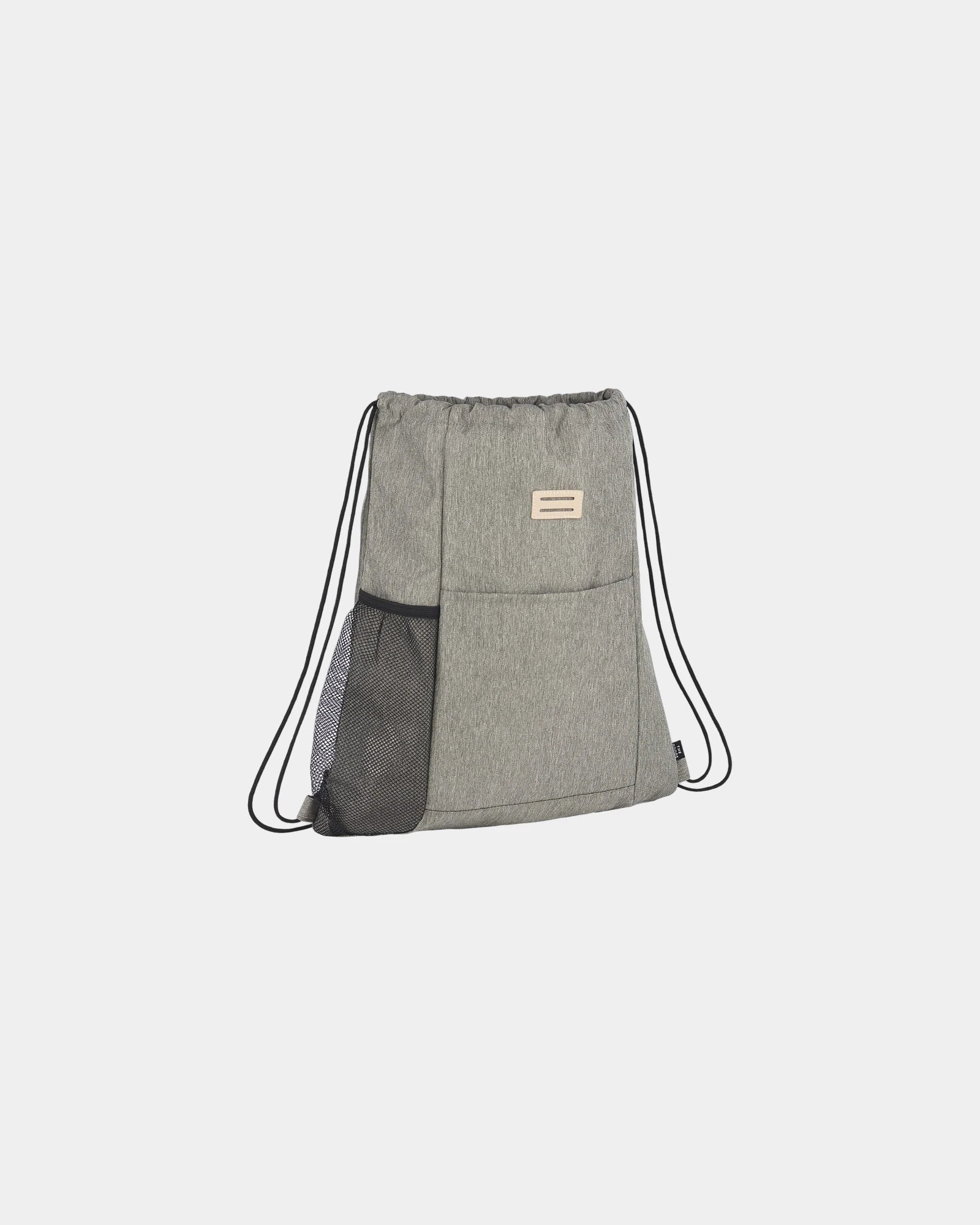 Custom recycled RPET drawstring bag with lash tab - 5