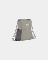 Custom recycled RPET drawstring bag with lash tab - 5