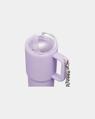 Custom recycled shot glass tumbler with keychain 4 oz - Purple (Pu)