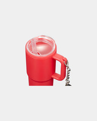 Custom recycled shot glass tumbler with keychain 4 oz - Red (Rd)