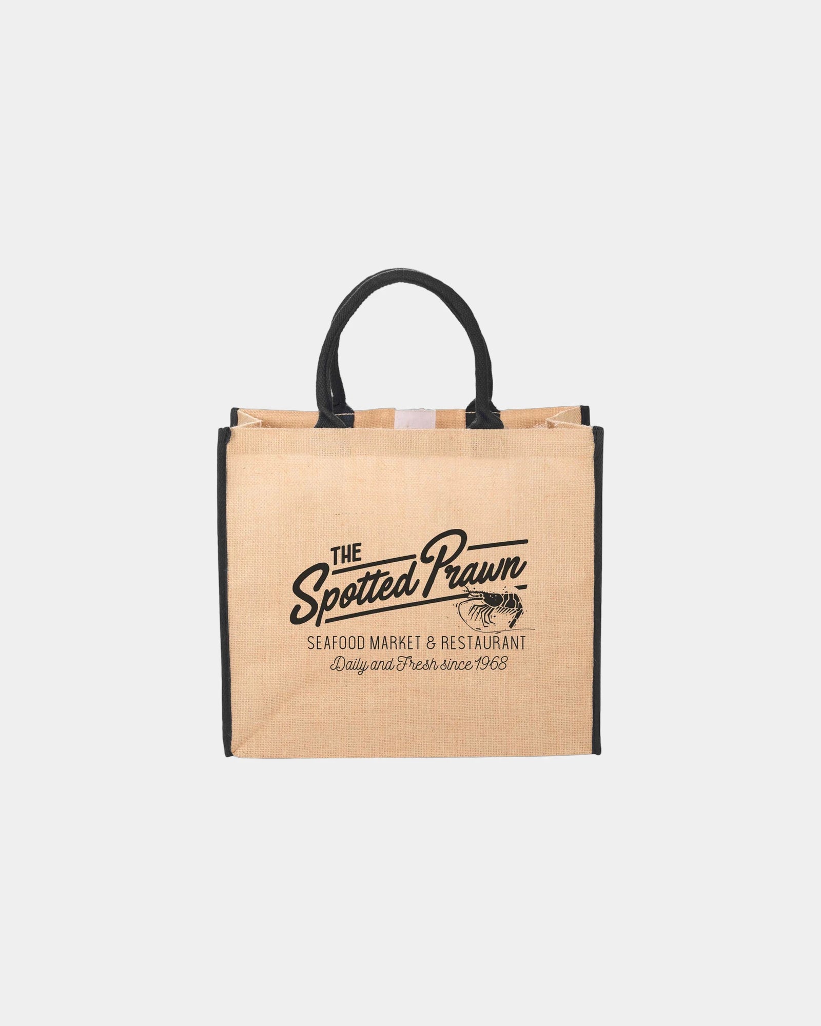 Custom jute tote bag with 17-inch double handles - 1