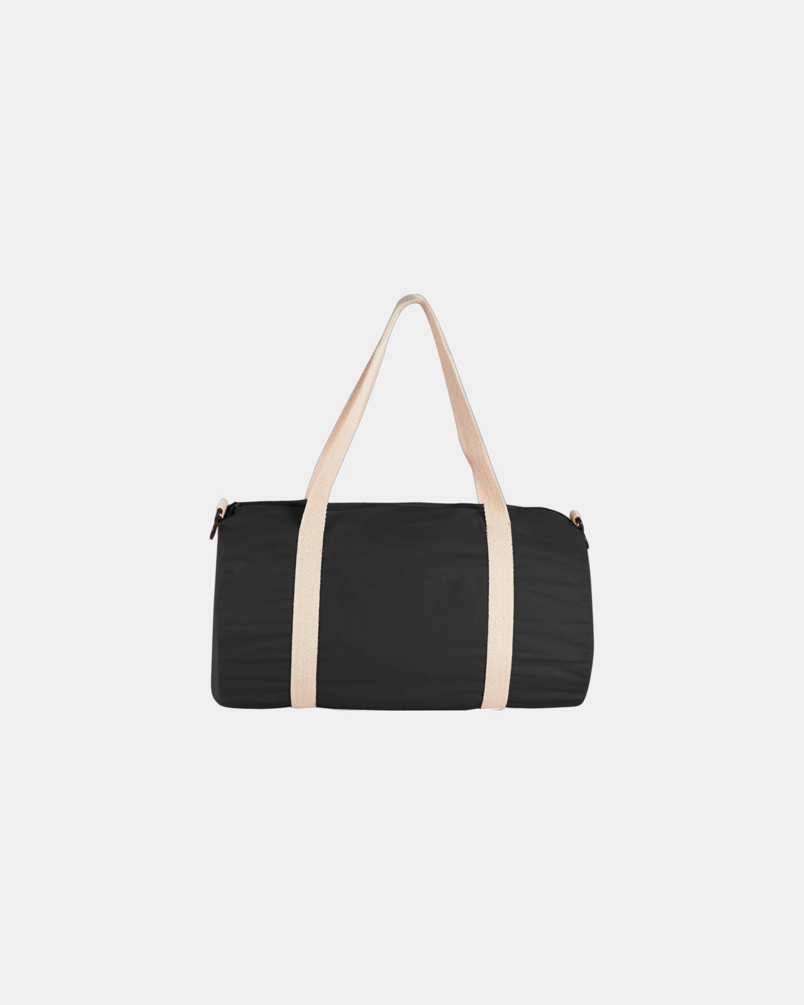 Custom cotton canvas 18" barrel duffel bag - Black (Bk)