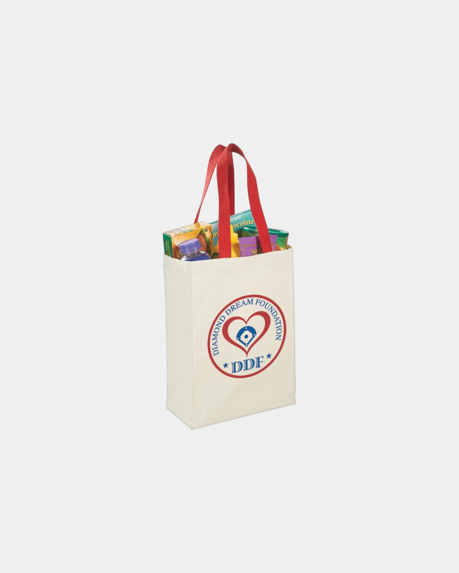 Custom cotton canvas grocery tote bag 5x14x10 inches - 16