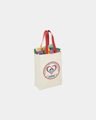 Custom cotton canvas grocery tote bag 5x14x10 inches - 16