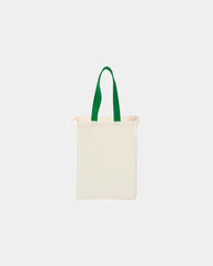 Custom cotton canvas grocery tote bag 5x14x10 inches - Green (Gr)
