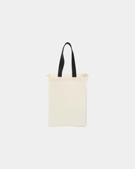 Custom cotton canvas grocery tote bag 5x14x10 inches - Black (Bk)