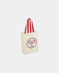 Custom cotton canvas grocery tote bag 5x14x10 inches - 17