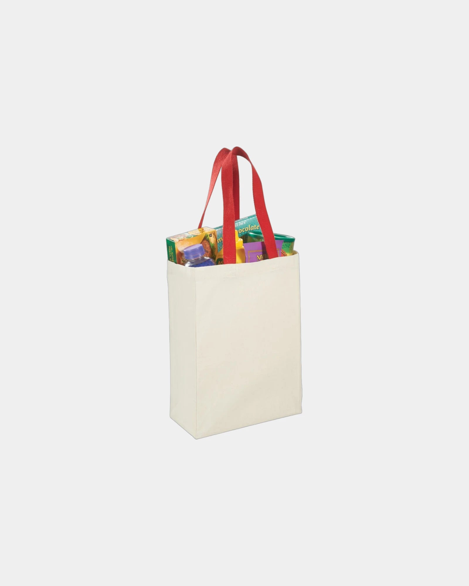 Custom cotton canvas grocery tote bag 5x14x10 inches - 12