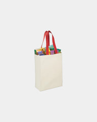 Custom cotton canvas grocery tote bag 5x14x10 inches - 12