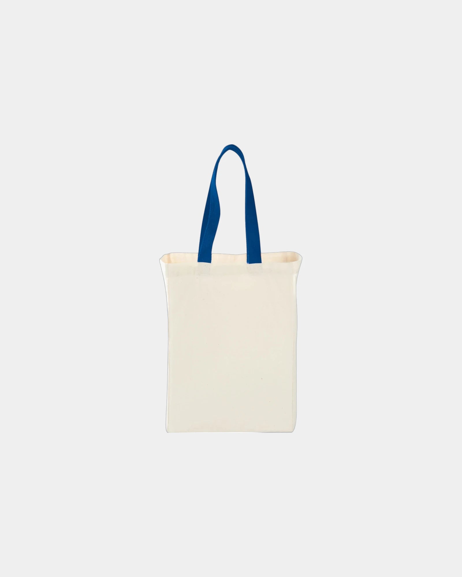 Custom cotton canvas grocery tote bag 5x14x10 inches - Royal (Ryl)