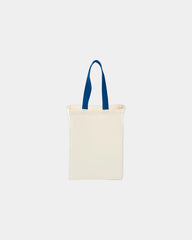 Custom cotton canvas grocery tote bag 5x14x10 inches - Royal (Ryl)
