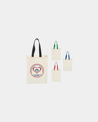 Custom cotton canvas grocery tote bag 5x14x10 inches - 3