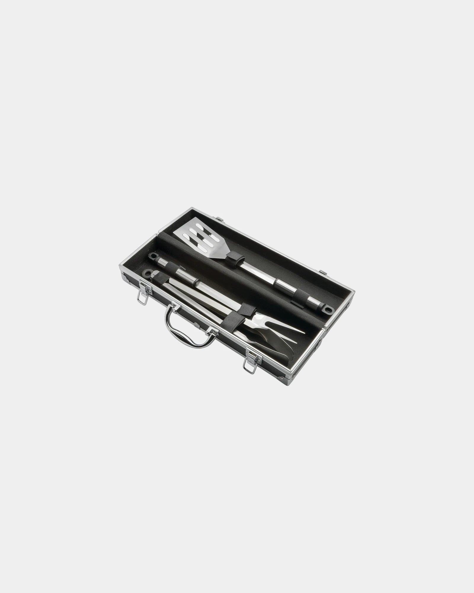 Custom stainless steel BBQ set in aluminum case - 2