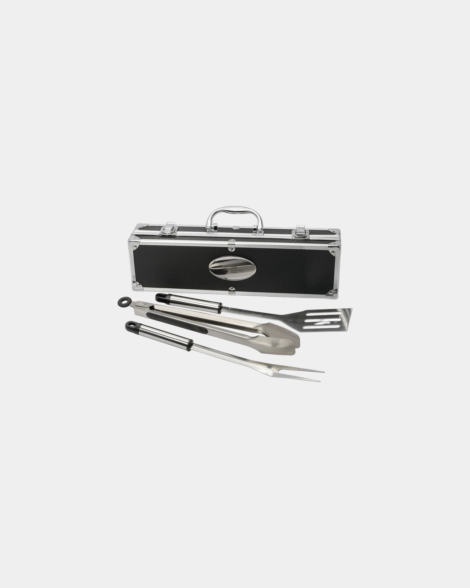 Custom stainless steel BBQ set in aluminum case - 4