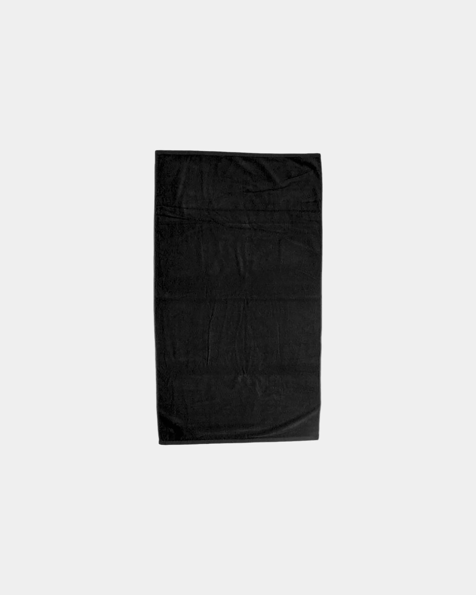 Custom cotton beach towel 35 x 60 in colored options - Black (Bk)