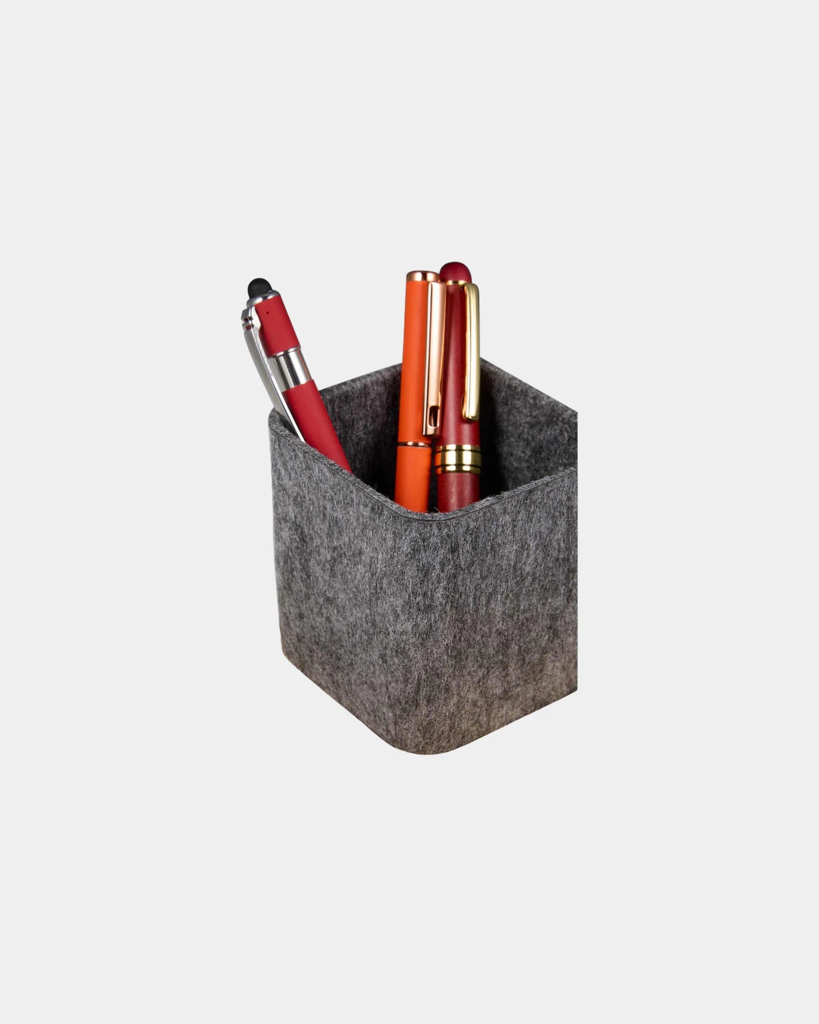 Custom bamboo & recycled felt pen holder organizer - 5