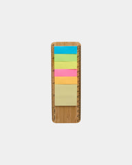 Custom FSC bamboo ruler with sticky notes set - Natural (Nt)