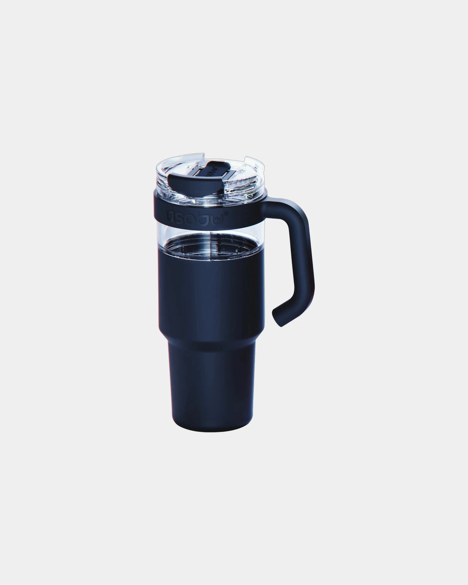 Custom 34 oz stainless steel travel mug with handle - Black