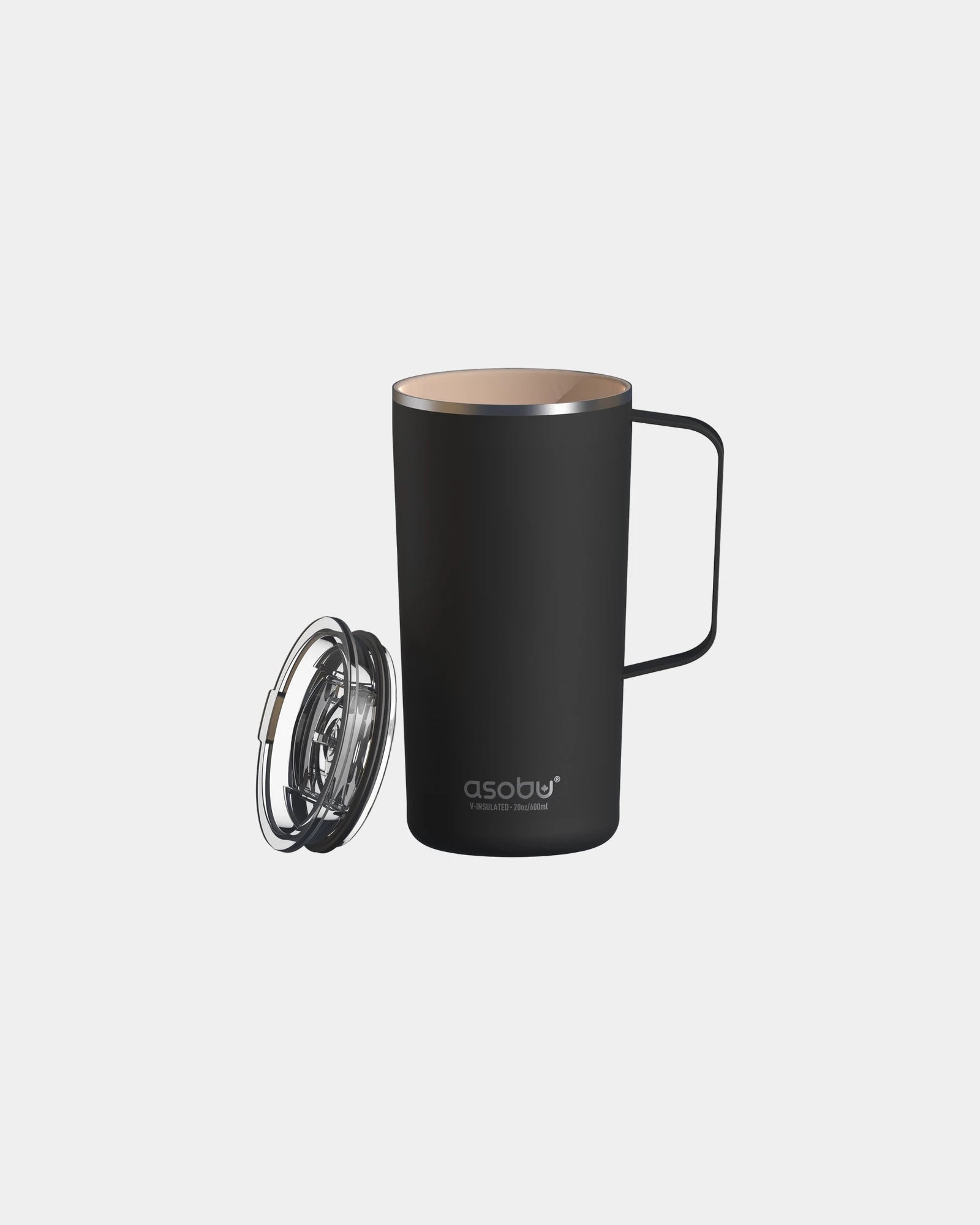 Custom insulated 20-oz stainless steel tower mug - Black