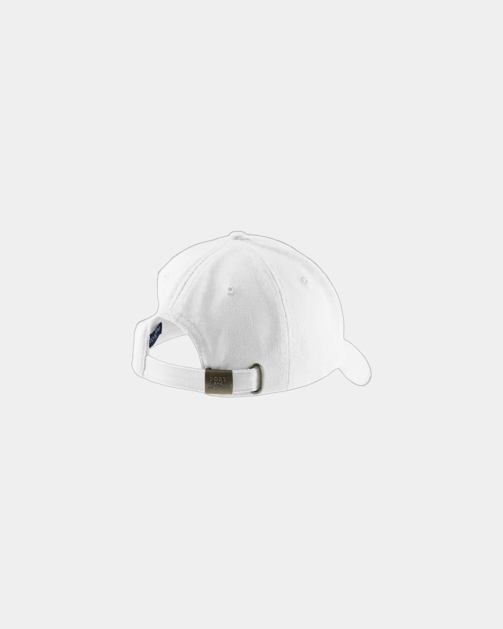 Custom cotton twill cap structured mid-profile - White