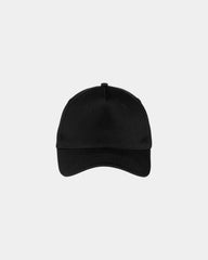 Custom structured cotton twill five-panel cap - Black