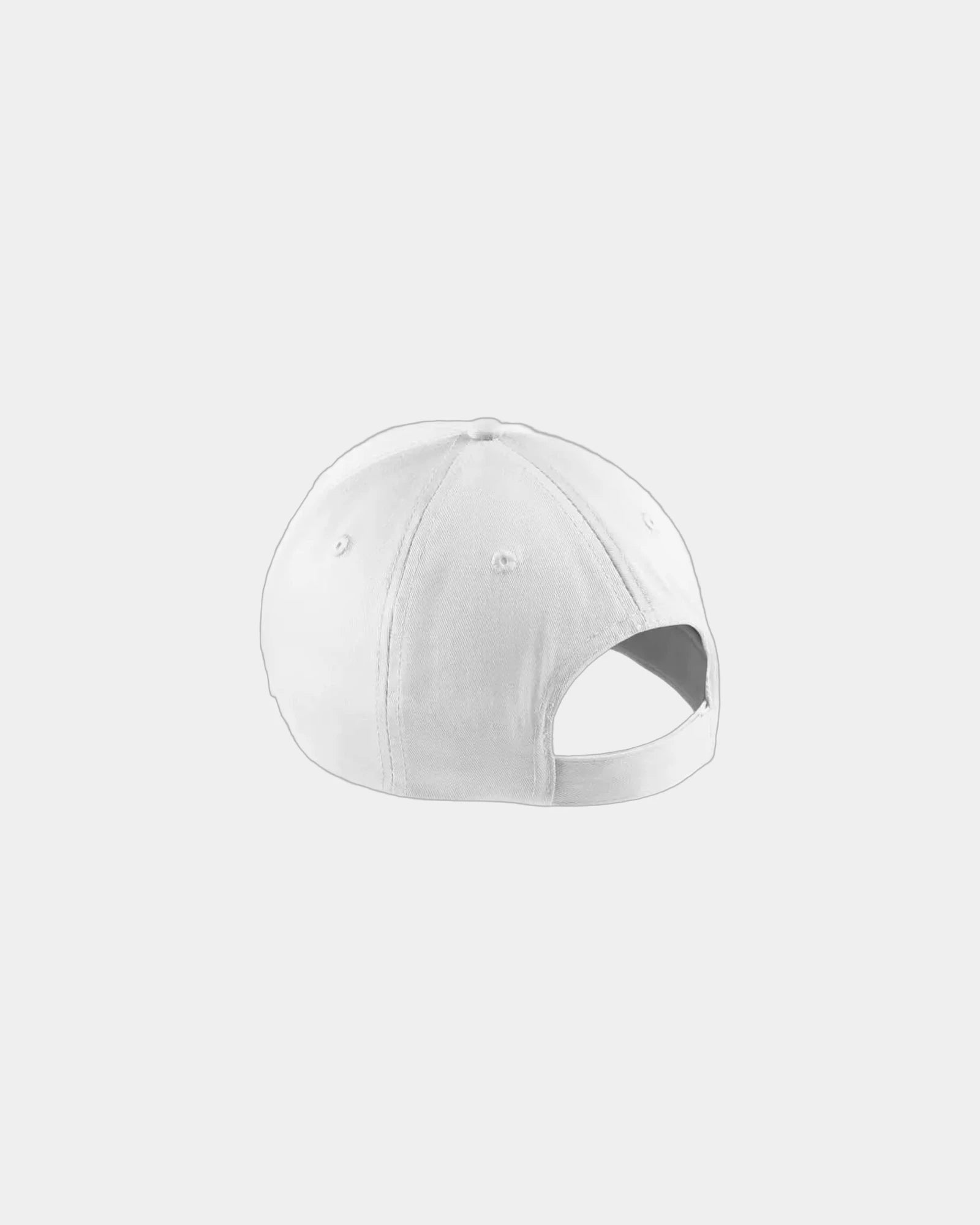 Custom structured cotton twill five-panel cap - White