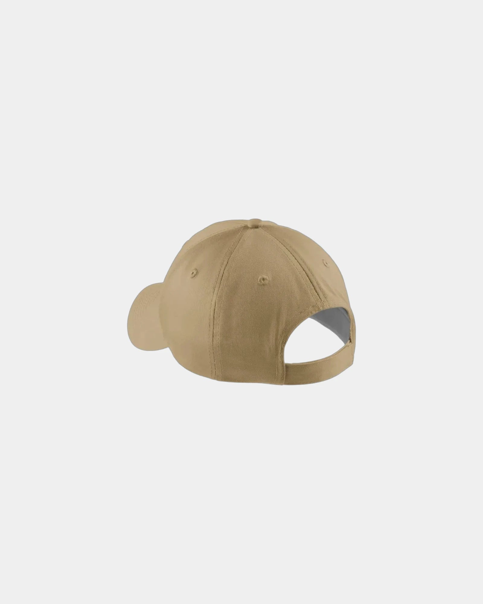 Custom structured cotton twill five-panel cap - Khaki