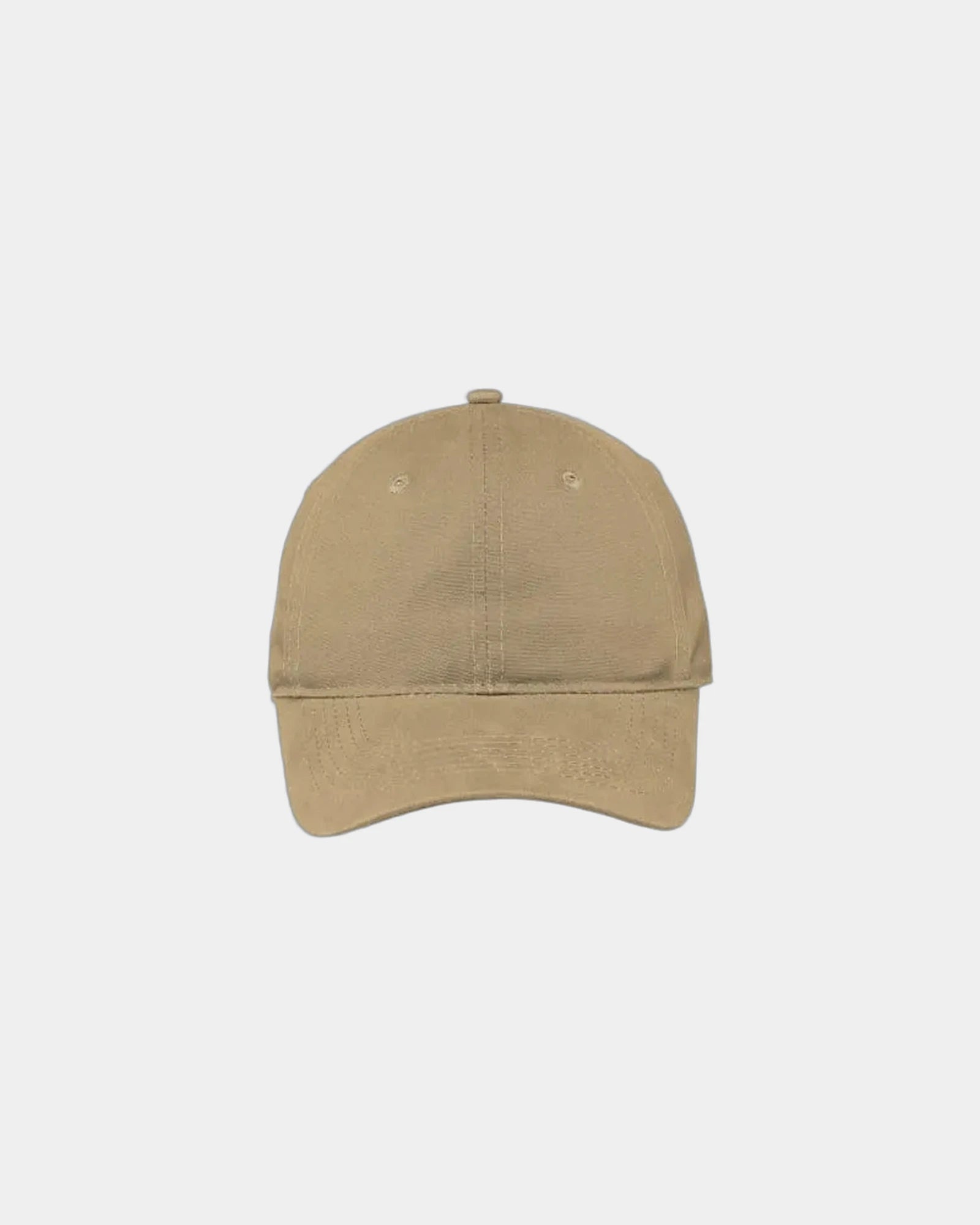 Custom brushed cotton canvas low-profile cap - Khaki