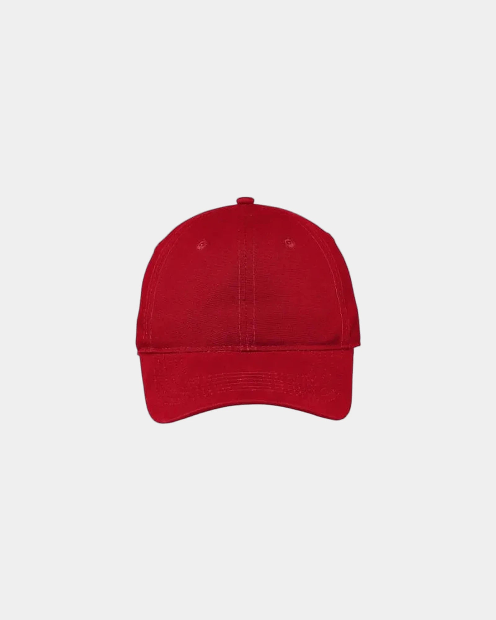 Custom brushed cotton canvas low-profile cap - Red